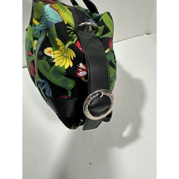 Tosca Blu Bag Purse Satchel Rainforest Y2K Handbag Canvas Parrot Keychain - Picture 6 of 13